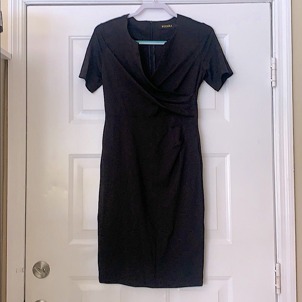 Black knee length dress